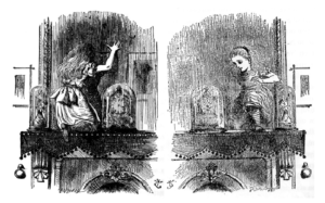 Ilustração de John Tenniel para o livro “Alice através do espelho” (1871), de Lewis Carroll. 