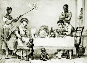 familia mesa com escravos