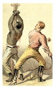 homem branco castigando escravo